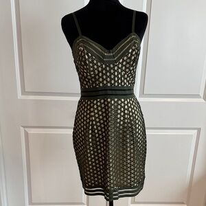Like New Venus Size 6 Olive Spaghetti Strap Dress